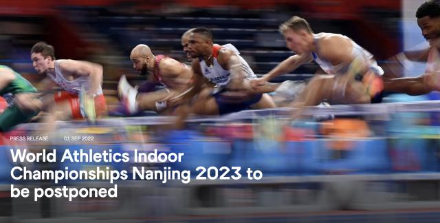 V体育官网-南京室内田径世锦赛再度推迟 改至2025年3月举行
